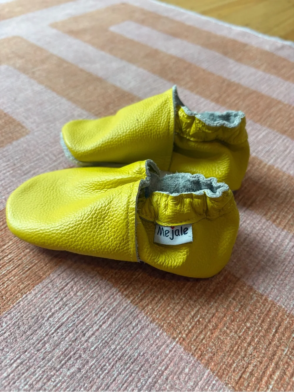 Yellow Kids Leather Slip-On Shoes